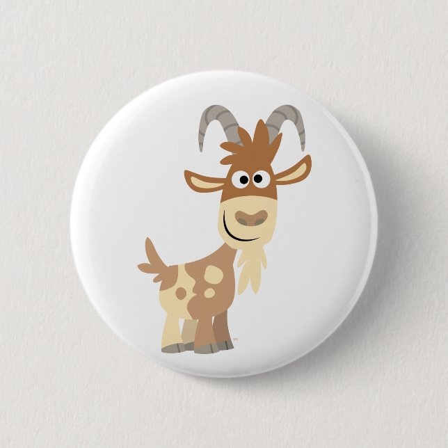 Hallo! Niedlicher Cartoon Button (Vorderseite)