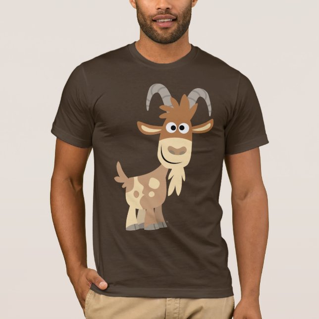 "Hallo!" Niedlicher Cartoon Ziege T - Shirt (Vorderseite)