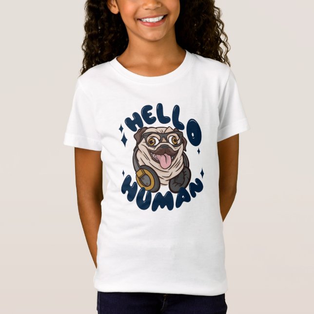 Hallo, Niedlicher Hund T-Shirt (Vorderseite)