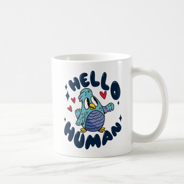 Hallo niedlicher Mensch Kaffeetasse (Rechts)