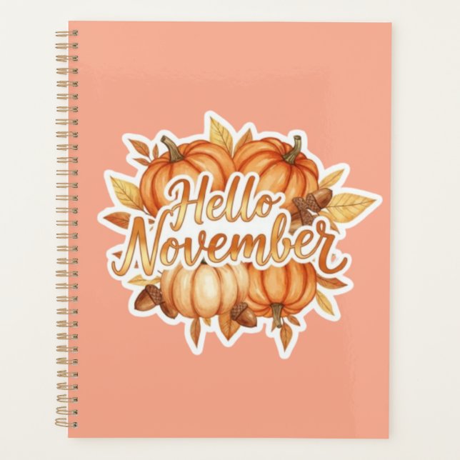Hallo November - Cozy Herbst Design Planer (Vorderseite)