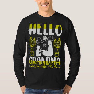 Hallo Oma Schwangerschaft Ankündigung Baby Quotes T-Shirt