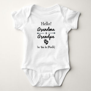 Hallo Oma und Oma Pregnancy Ankündigung Baby Strampler