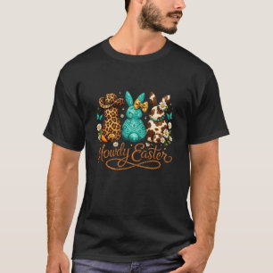Hallo Osterhase Western Cowgirl Leopard T-Shirt