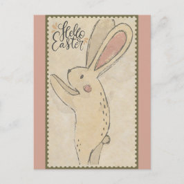 Hallo Ostern Niedlich Bunny Rabbit Postkarte