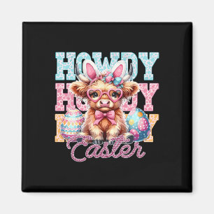 Hallo Ostern Süße Kuh Ostern Western Osterhase Magnet