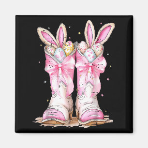 Hallo Ostern Western Osterhase Cowboy Stiefel Froh Magnet