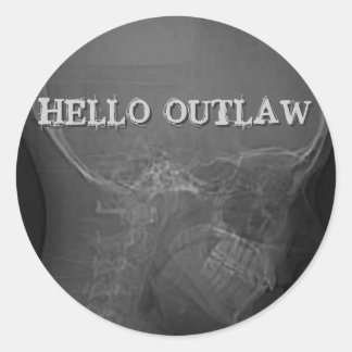 Hallo Outlaw Runder Aufkleber