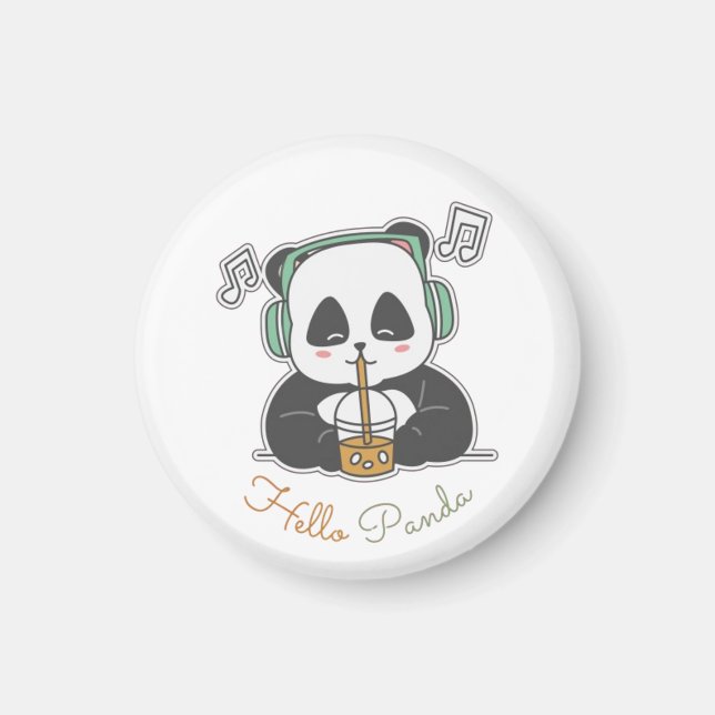 Hallo Panda Magnet (Vorne)