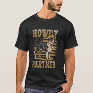Hallo Partner Cowboy Hund Australian Shepherd T-Shirt