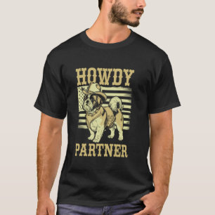 Hallo Partner Cowboy Hund Shih Tzu Western Stil T-Shirt