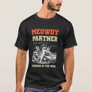 Hallo Partner Kuhboy Katze Vintage Howdy Land T-Shirt