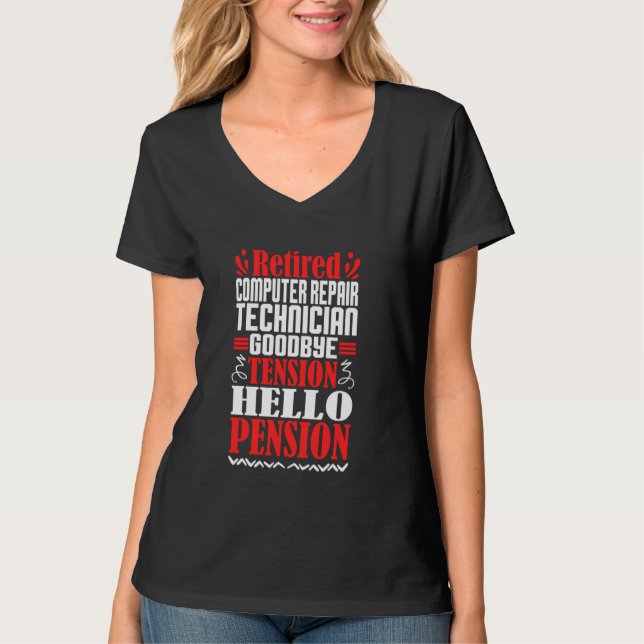 Hallo Pension Renaissance Computerreparaturtechnik T-Shirt (Vorderseite)