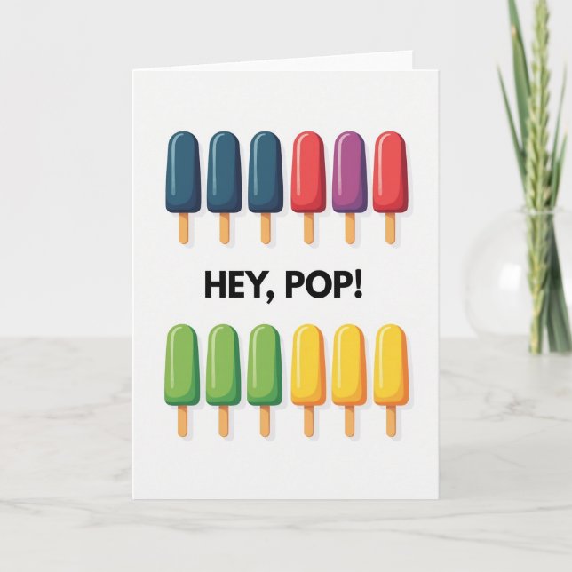 Hallo Pop Frozen Sticks Karte (Vorderseite)