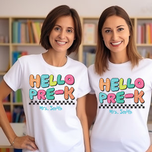 Hallo Pre-K Anpassbares Tshirt