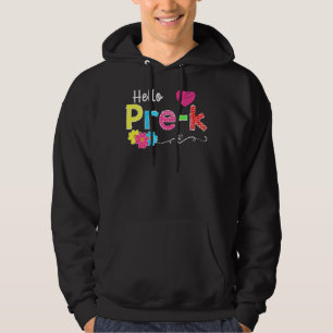Hallo Pre K Back to School 1 Tag Lehrer Kinder O Hoodie