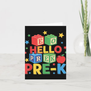 Hallo Pre-k _ glücklich ersten Tag zurück in die S Karte