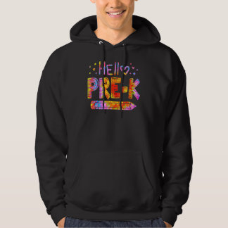 Hallo Pre-K-Lehrer Kinder zurück in die Schule Ti Hoodie