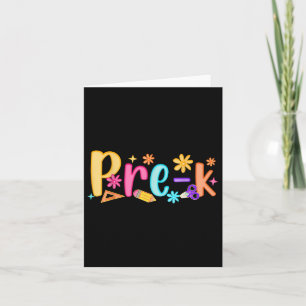Hallo Pre-k Lehrerin Girl Kinder Preppy Prek zurüc Karte