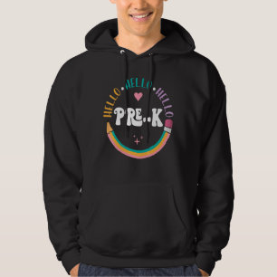 Hallo Pre K Niedlichen Stift glücklich ersten Tag Hoodie