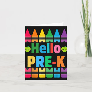 Hallo Pre-k Pencils Zurück zum Lehrer Student Karte