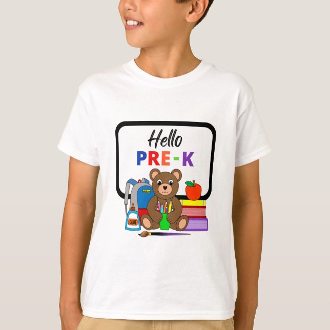 Hallo, Pre-K School Bären Boy's T-Shirt (Vorderseite)