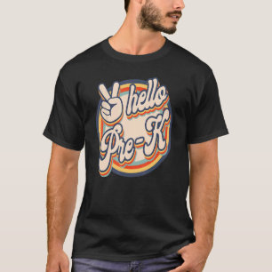 Hallo Pre K Squad Erster Tag der Schule Retro T-Shirt