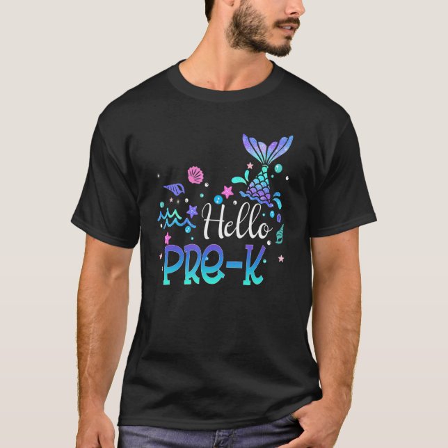 Hallo Pre Kinder Prek Mermaid Girls Mermazing Back T-Shirt (Vorderseite)