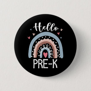 Hallo PreK Fun Boho Rainbow Back To School Button