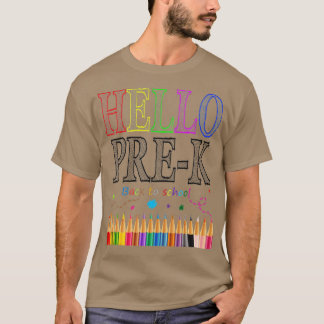 Hallo PreK Preschool Großes Geschenk Back School T-Shirt