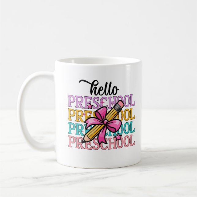 Hallo Preschool Colorado Lehrerin Stift Kaffeetasse (Links)
