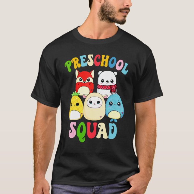 Hallo Preschool Lehrer Student Kinder Squad zurück T-Shirt (Vorderseite)