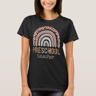 Hallo Preschool Leopard Rainbow Preschool Lehrer T-Shirt