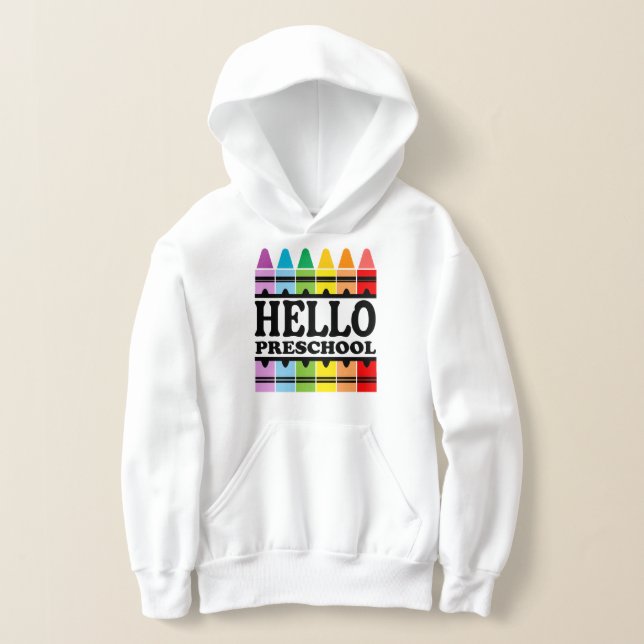 Hallo Preschool Zurück zur Schule Hoodie (Ablage )