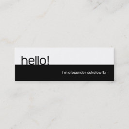 Hallo! Profil-Visitenkarte Mini Visitenkarte