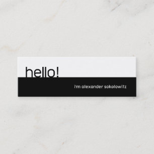 Hallo! Profil-Visitenkarte Mini Visitenkarte