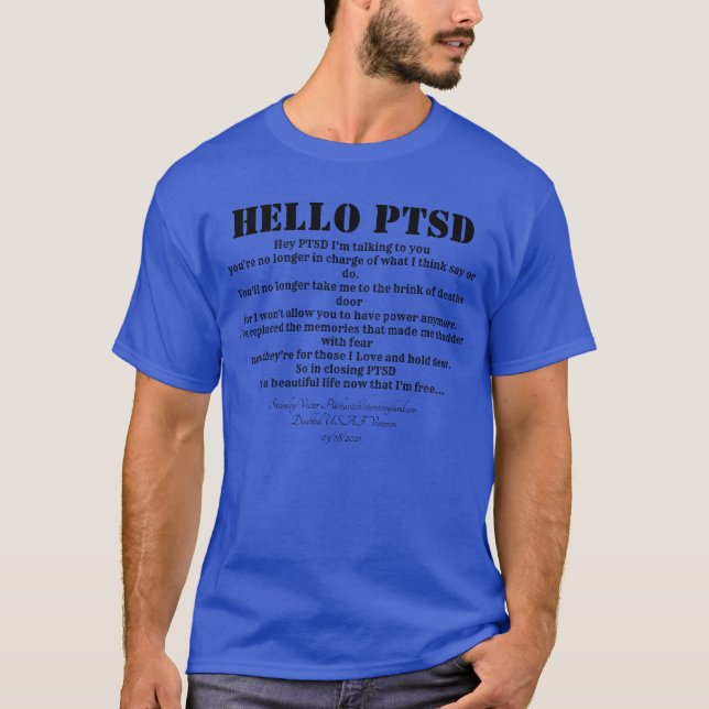 Hallo PTSD T - Shirt (Vorderseite)