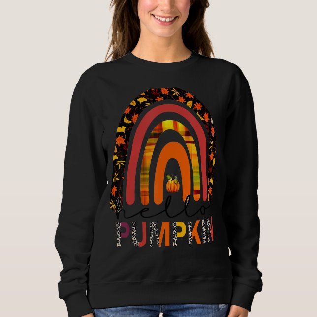 Hallo Pumpkin Boho Hello Pumpkin Niedlich Autumn H Sweatshirt (Vorderseite)