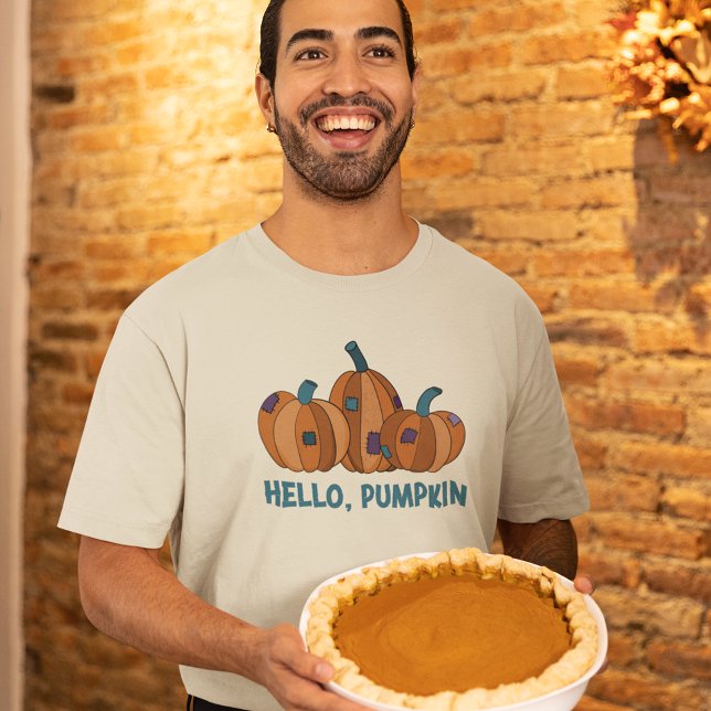 Hallo, Pumpkin Fall Herbst Grafik T-Shirt (Von Creator hochgeladen)
