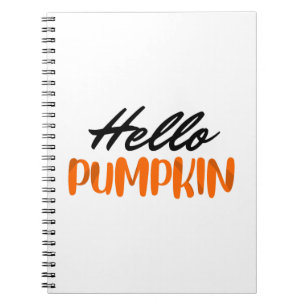 Hallo Pumpkin Fall Herbst Herbst Notizblock