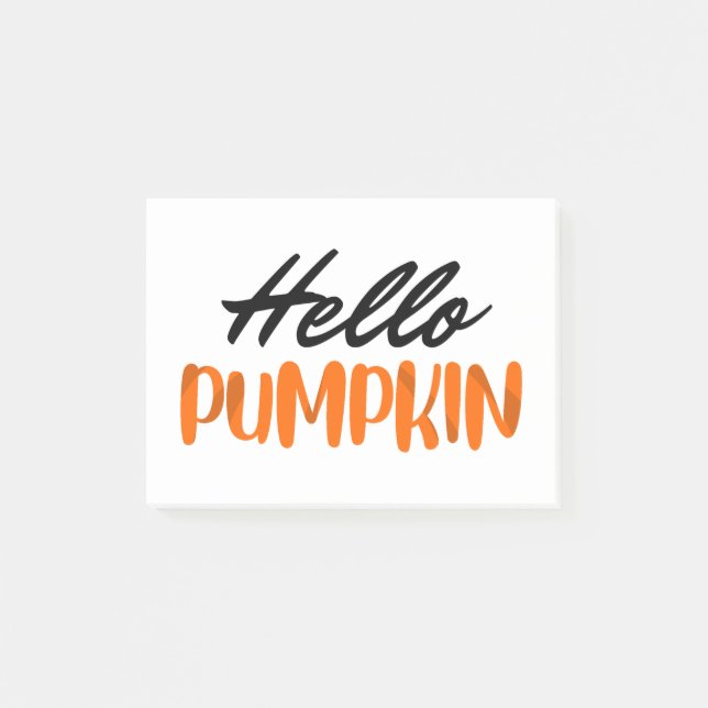 Hallo Pumpkin Fall Herbst Herbst Post-it Klebezettel (Vorderseite)
