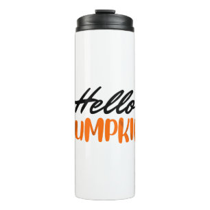 Hallo Pumpkin Fall Herbst Herbst Thermosbecher