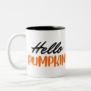 Hallo Pumpkin Fall Herbst Herbst Zweifarbige Tasse