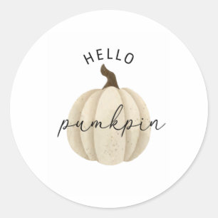 Hallo Pumpkin - Herbst Runder Aufkleber