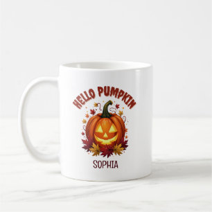 Hallo Pumpkin Herbstausgänge Personalisiert Kaffeetasse