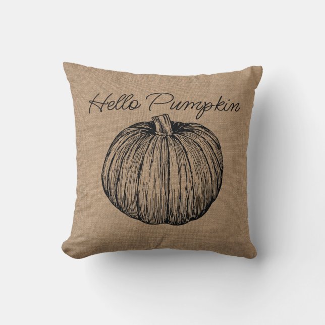 Hallo Pumpkin Kissen (Vorderseite)