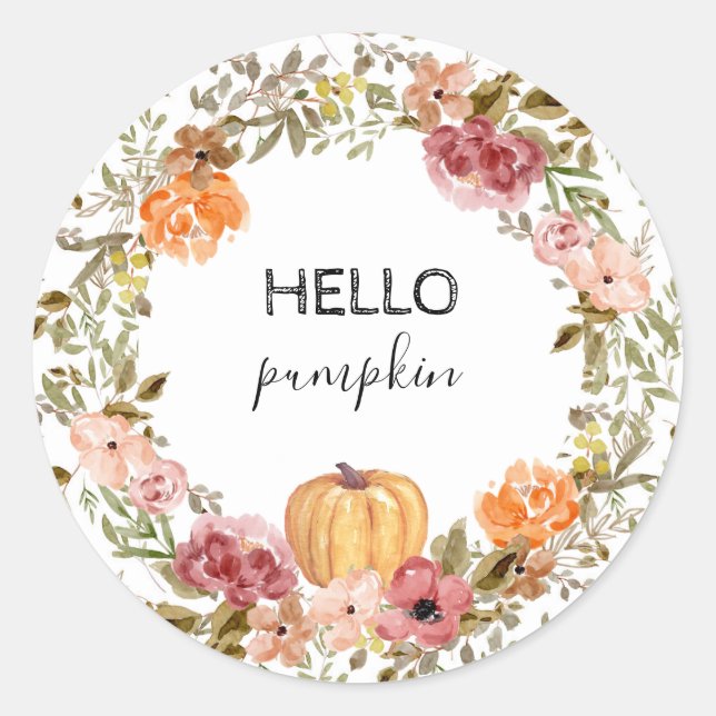 Hallo Pumpkin Stickers (Vorderseite)