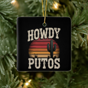 Hallo Putos Lustiger Kactus Retro Vintage Keramikornament
