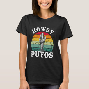 Hallo Putos Lustiger Kaktus Retro Vintage T-Shirt