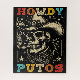 Hallo Putos Lustiger Totenkopf Retro Vintage Puzzle